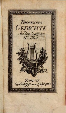 Thomsons Gedichte : aus dem Englischen, 4