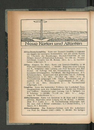 Neue Karten und Atlanten
