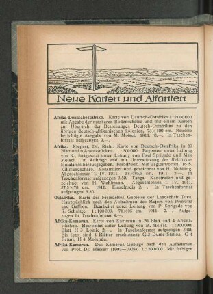 Neue Karten und Atlanten