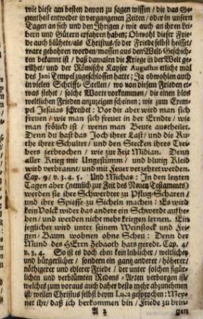 Eine Evangelische Erweckung Durch das Wort Gottes Von dem rechten Frieden, und durch das Gebet, auf den ersten Tag des 1736sten Jahrs nach der Gnadenreichen Menschwerdung und Geburt unsers einigen Heylandes Jesu Christi, an welchem das Gebet von allen Cantzeln der Evangel. Pfarr-Kirchen nach der Früh- und Abend-Predigt gesprochen worden in des Heil. Röm. Reichs freyen Stadt Augspurg