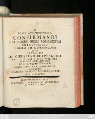 Dissertatio 2: Eaque Circularis