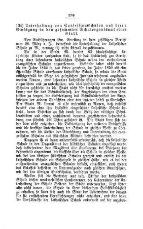 Unterhaltung von Confessionsschulen und deren Einfügung in den gesammten Schulorganismus einer Stadt : [IV. Elementarschulwesen]