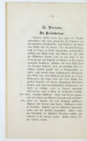 II. Periode. Die Perserkriege