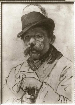 Kopf eines Bauern : Kopf eines Bauern. Ölstudie (vor 1900; W. Leibl)