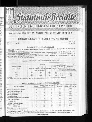 Die Hochbautätigkeit in Hamburg im Februar 1969 : Lfd. Nr. 14