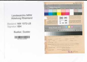 Entnazifizierung Gustav Bueker , geb. 03.04.1907 (Muellermeister)