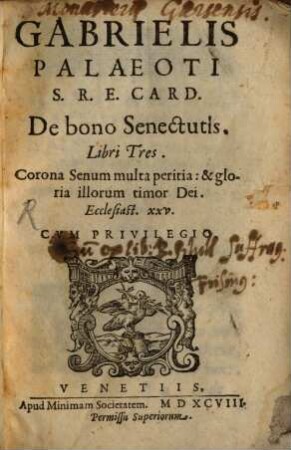 De Bono Senectutis libri 3