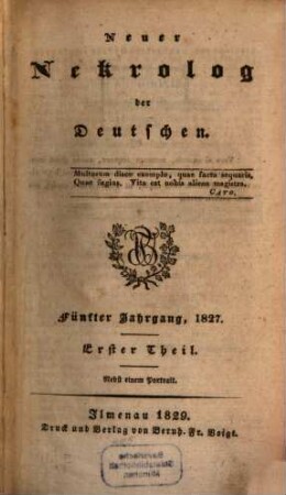 Neuer Nekrolog der Deutschen. 5,1. 1827 (1829)