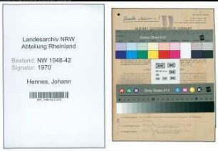Entnazifizierung Johann Hennes , geb. 22.01.1900 (Lokfuehrer)