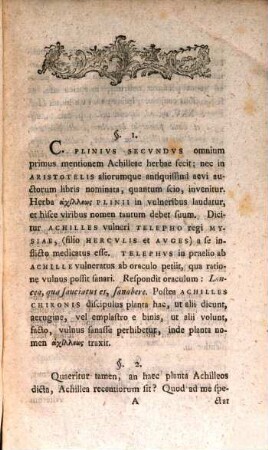 Tractatus Botanico-Medicus De Achilleis : Cui Accedit Supplementum Generis Tanaceti