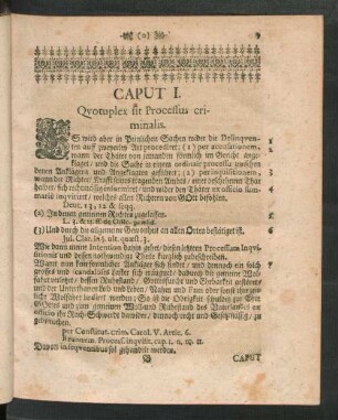 Caput I. Quotuplex fit Processus criminalis