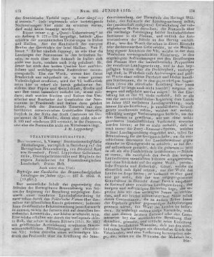Strombeck, F. K.: Staatswissenschaftliche Mittheilungen, vorzüglich in Beziehung auf das Herzogthum Braunschweig. H. 3. Braunschweig: Vieweg 1832 Auch u. d. T.: Beyträge zur Geschichte des Braunschweigischen Landtages im Jahre 1831