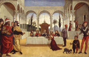 Salome bringt Herodes das Haupt des Johannes