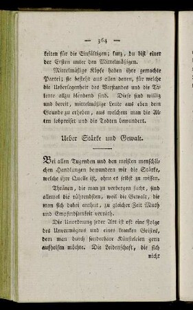 Ueber Stärke und Gewalt.
