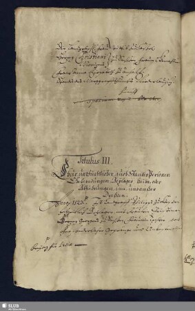 3. Titulus. Chur- und Fürstlicher, auch StandesPersonen Eheberedungen, Beylager, Heim- oder Abführungen, inn und außer Dreßden.