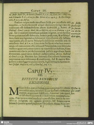 Caput IV. De Effectu Beneficii Excussionis
