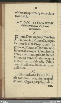 De Deo, Secundum Relationem inter Personas, considerato