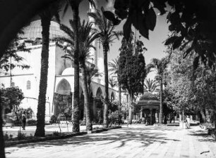 Dschazzar-Pascha-Moschee : Blick von der Straße auf die Dschazzar-Pascha-Moschee.