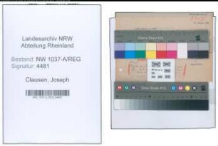 Entnazifizierung Joseph Clausen , geb. 00.00.0000 ()
