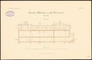 Beamtenwohnhaus, Groß Plehnendorf: Längsschnitt 1:100