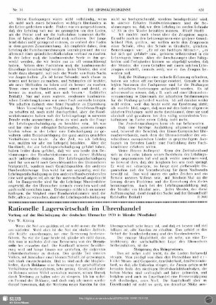 Rationelle Lagerwirtschaft im Uhrenhandel
