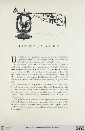 4. Pér. 10.1913: L' art rustique en Alsace