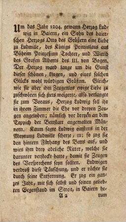 Ludmillens zu Bogen Brauttag mit dem Herzog Ludwig in Baiern : ein vaterländisches Originallustspiel in fünf Aufzügen