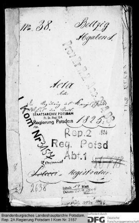 Regulierung des Kriegsschuldenwesens der Stadt Belzig