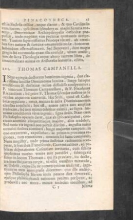 XXI. Thomas Campanella.