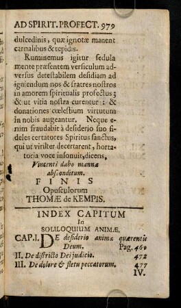 979-979, Index Capitum