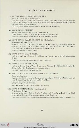Ältere Kopien (Nr. 259-265)