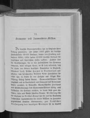 VI. Seemanns- und Auswanderer-Mission.