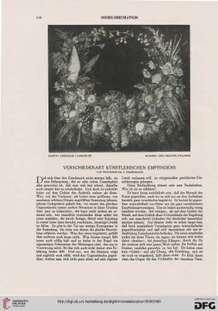 Verschiedenart künstlerischen Empfindens, [1]