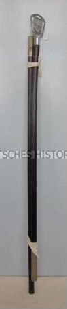 Fahnenstange mit Emblem des Freien Deutschen Gewerkschaftsbundes zu Fahne der Gewerkschaftsorganisation des Freien Deutschen Gewerkschaftsbundes im Zentralrat der Freien Deutschen Jugend