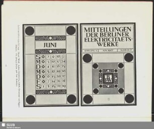 Mitteilungen der Berliner Elekticitätswerke [Kalenderblatt Juni]