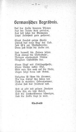 Germanisches Begräbnis.
