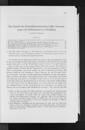 Der Kampf des Franziskanermönches Lütke Namann gegen die Reformation in Flensburg