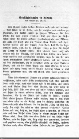 Gedächtnisrede
