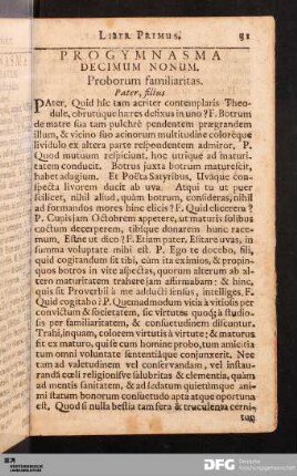Progymnasma Decimum Nonum. Proborum familiaritas.