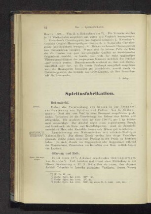 Spiritusfabrikation.