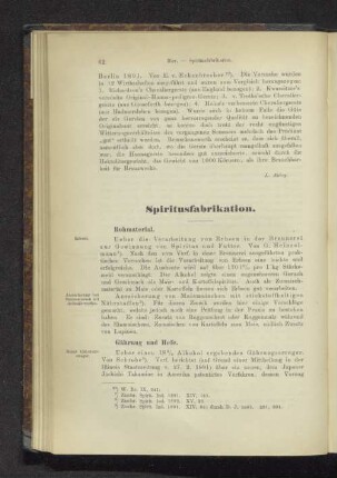 Spiritusfabrikation.