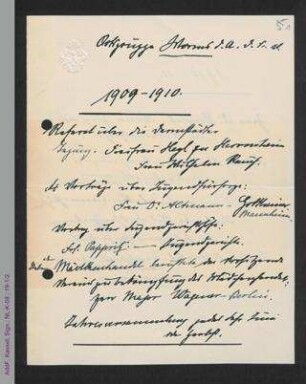 Liste über Vorträge in der Ortsgruppe Worms