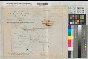 Vorhelm (Ahlen) Schacht Bianca Lageplan 1882 1 : 2500 29 x 36 Zeichnung Strontianit Societät AG von Goerne & Co. Bergämter Nr. 5364