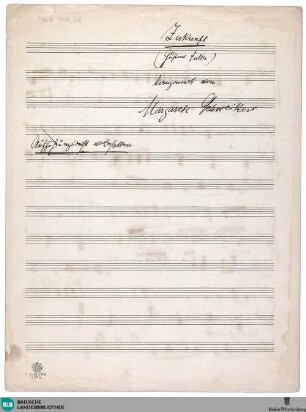 Zukunft : (Gustav Falke) - Mus. Hs. 1418,66