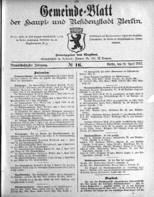 1913,16: No. 16, 20. April 1913