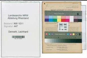 Entnazifizierung Leonhard Derwahl , geb. 07.03.1910 (Schuhmacher)
