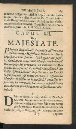 Caput XII. De Majestate.