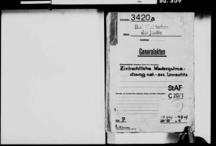Zivilrechtliche Wiedergutmachung nationalsozialistischen Unrechts, Teil 7
