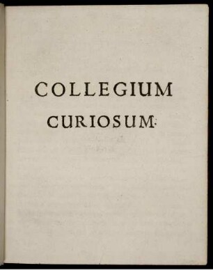 Collegium curiosum