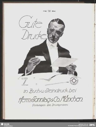 Gute Drucke. Herm. Sonntag & Co. München
